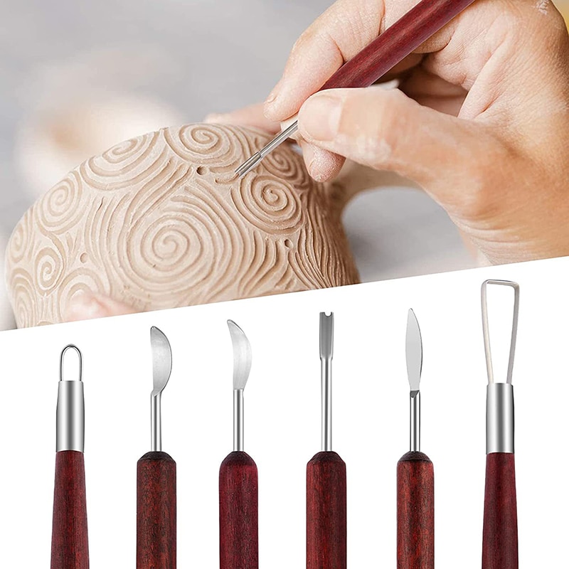 Wood Chisel Set - 6 ШТ. Інструменти для ліплення гончарної