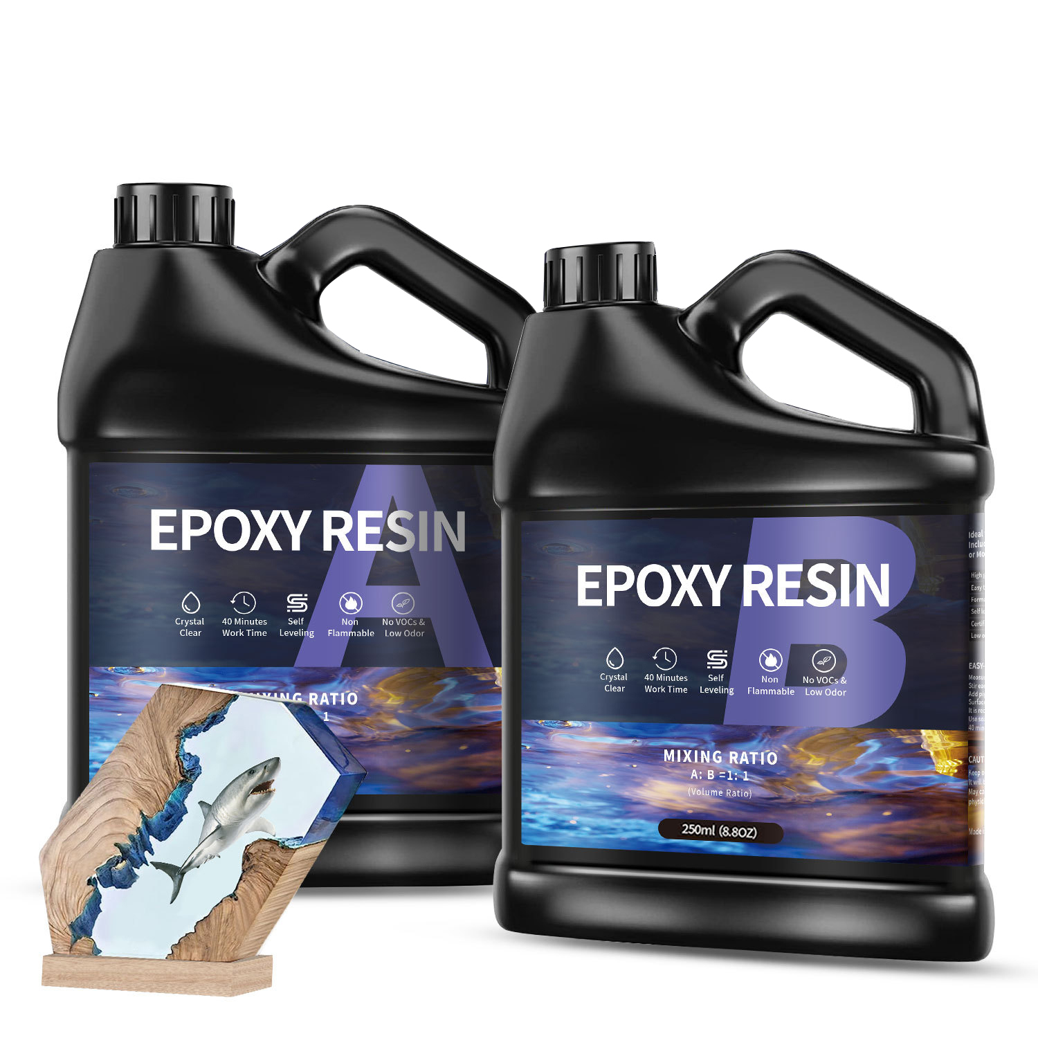 Woodworking Resin - 500g/1000g AB klej z żywicy epoksydowej